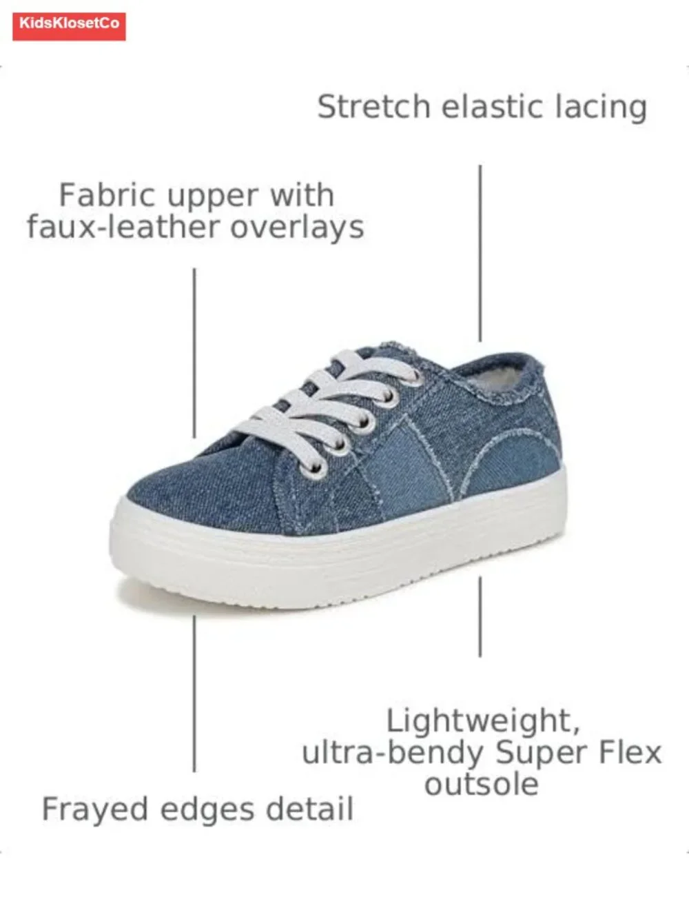 Girls Slip-On Sneakers Faux-Leather Fabric Casual Athletic Shoes